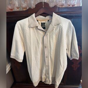 Buffalo David Button Men’s Size XL Short Sleeve Button Down Knit Polo Shirt